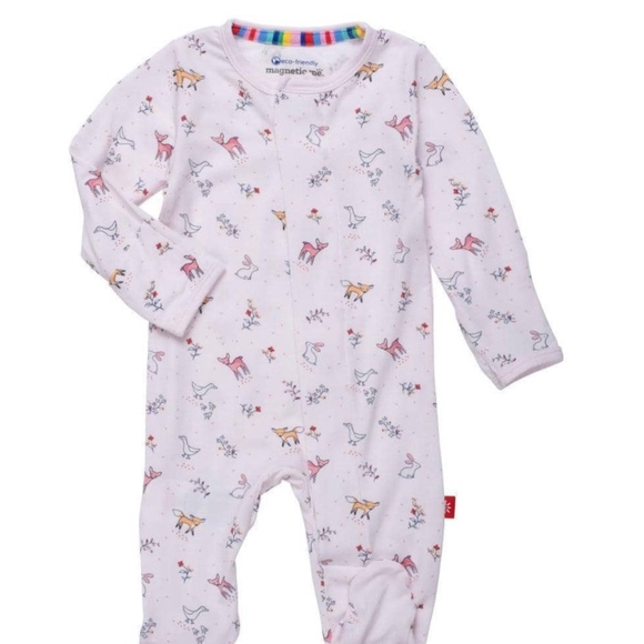 Woodsy tale modal magnetic parent favorite footie | pink (0-3M) - Picture 1 of 2